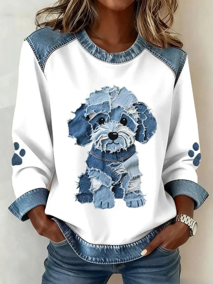 Sweatshirt Damen | Mit Dackel-Print & Lockerer Passform 4