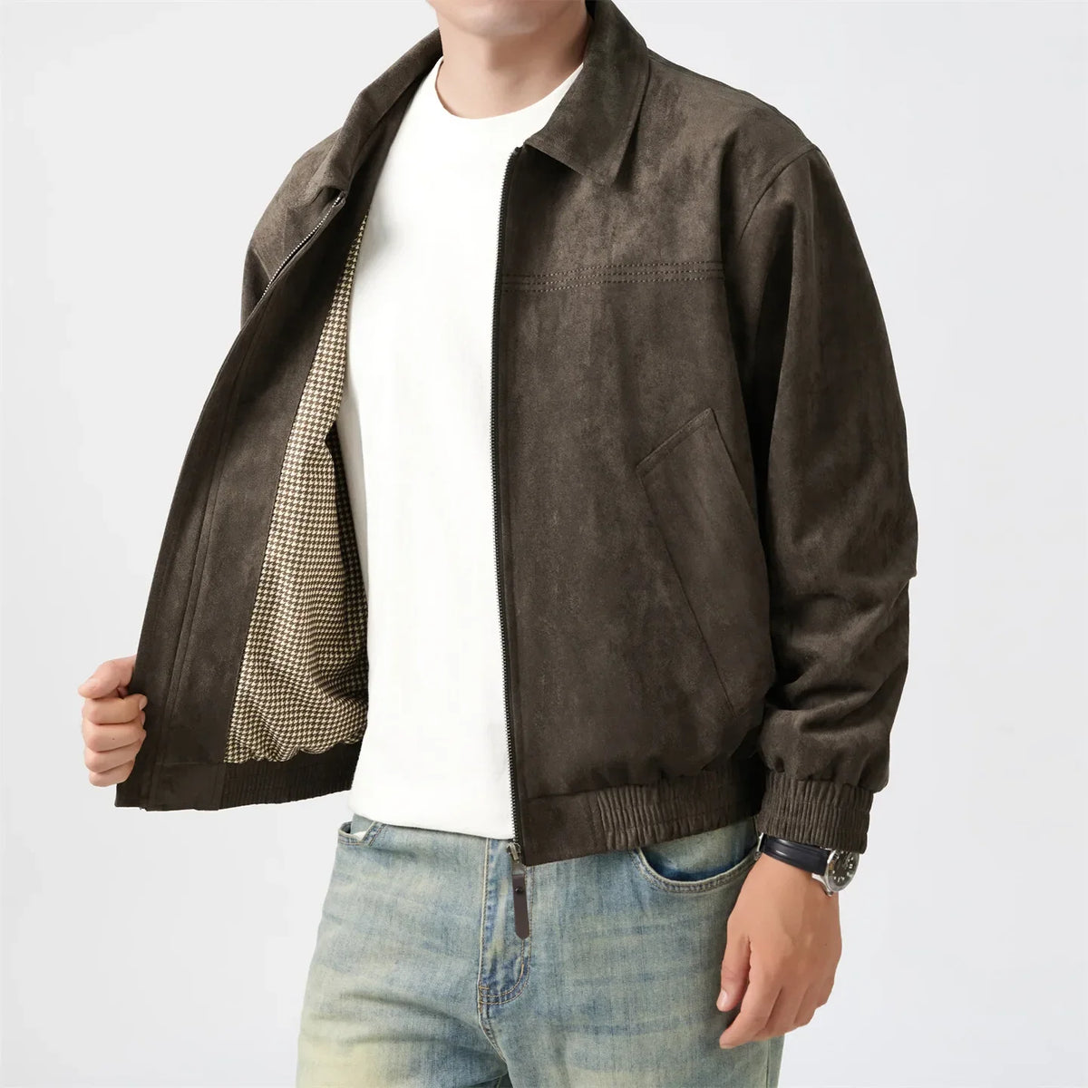 Herren Cropped Jacke Boxy Fit Streetwear Übergangsjacke 2