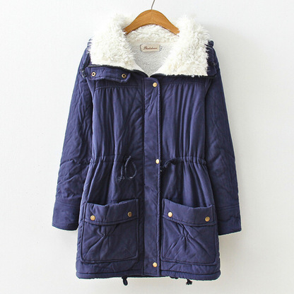 Herren Parka Sherpa-Fütterung Winddicht Winterjacke Warm 3