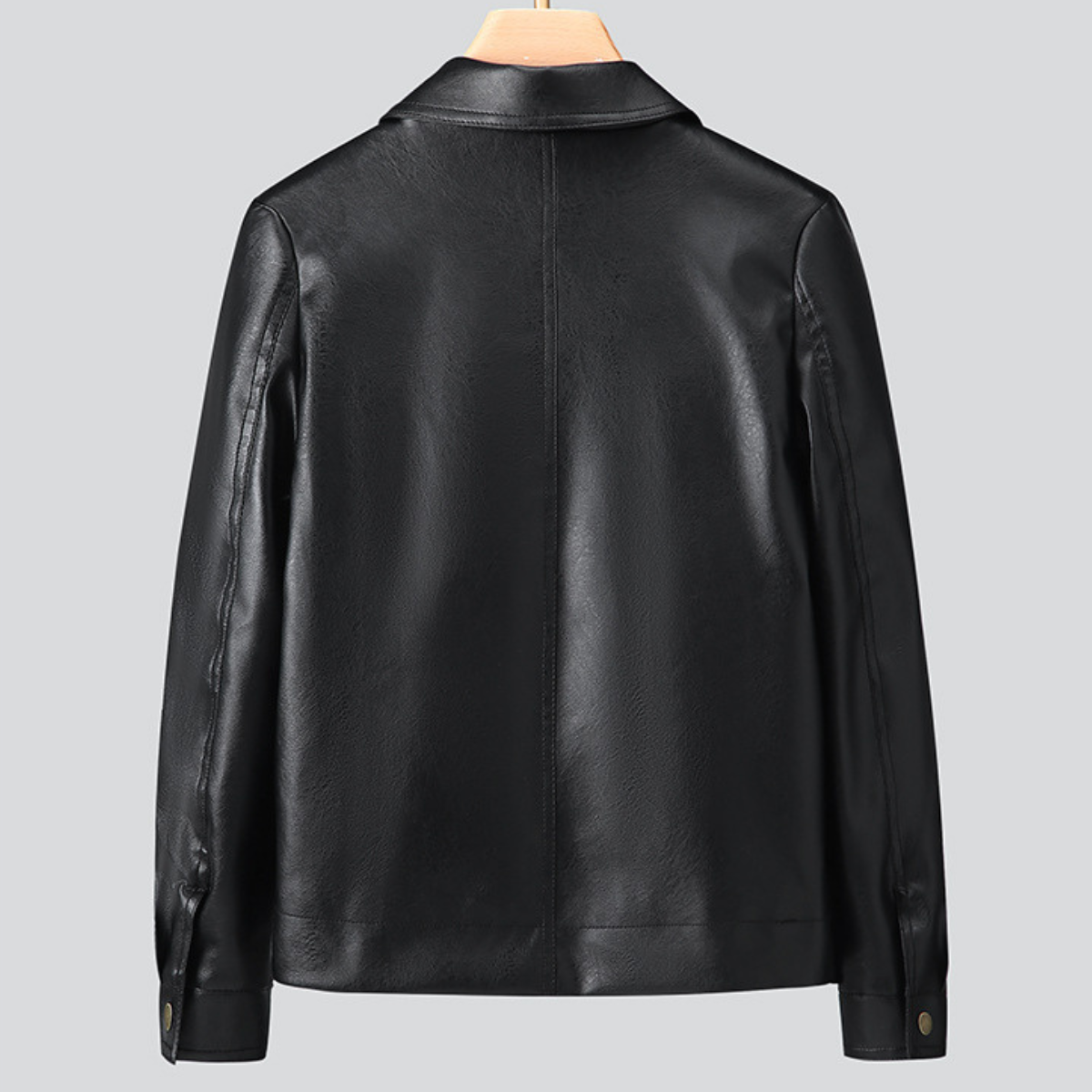 Damen Jacke Vintage Look Button Up Kragen Glanz Design 4
