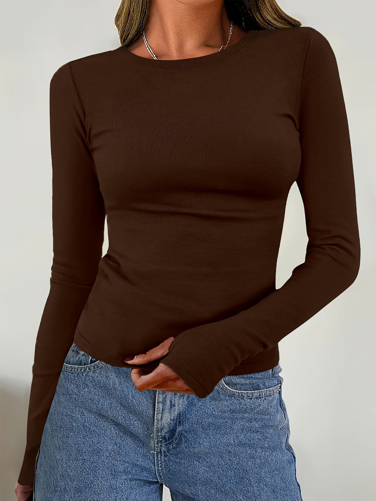 Langarmshirt Damen | Elastisch & Figurbetont