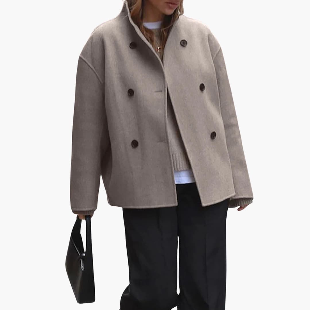 Mantel Damen Kurz | Stehkragen & Zeitlos Elegant 3