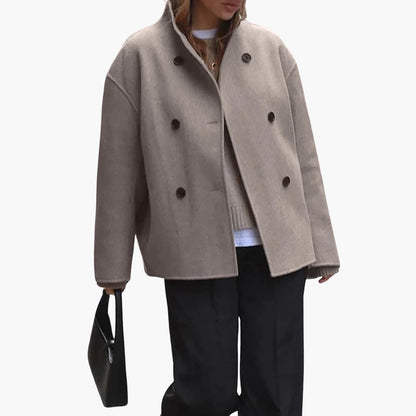 Mantel Damen Kurz | Stehkragen & Zeitlos Elegant 3