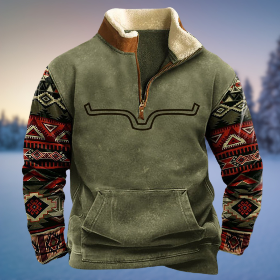 Winterpullover Herren | Halb-Reißverschluss & Warm 1