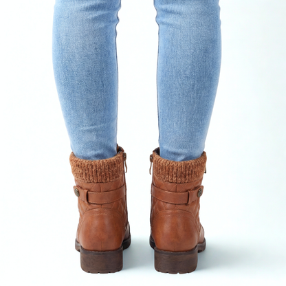 Damen Ankle Boots Gepolstert Gesteppt Reißverschluss 3