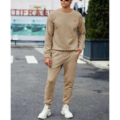 Jogginganzug Herren Set 2-teilig | Strukturiertes Jacquard-Design 5