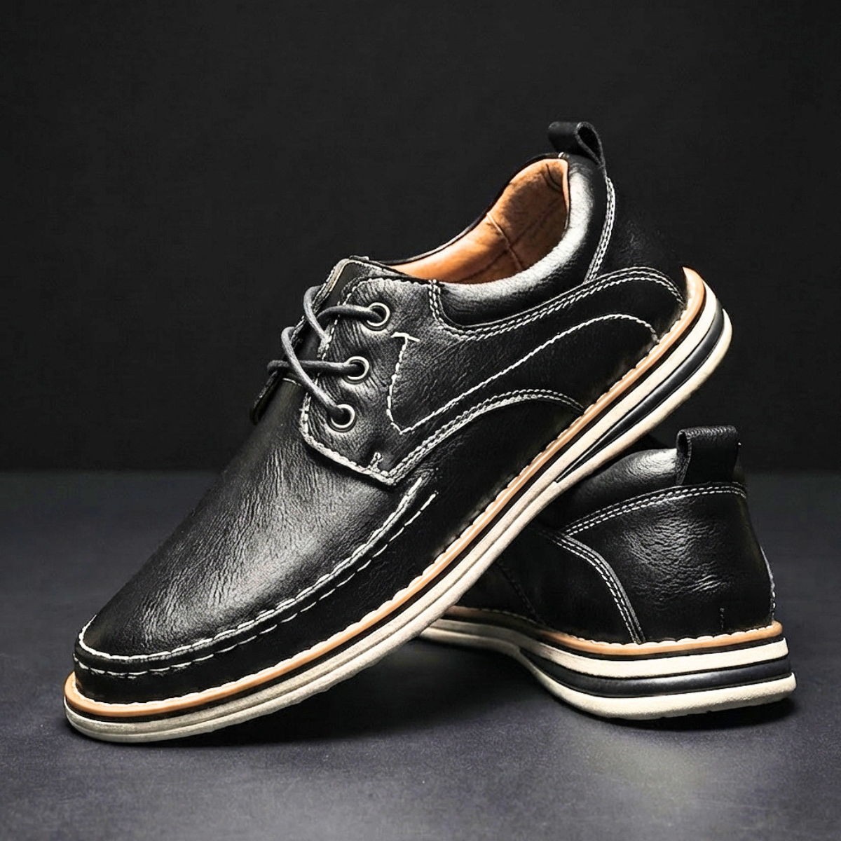 Herren Oxford Schuhe Klassisch Gepolstert Schnürschuhe 5