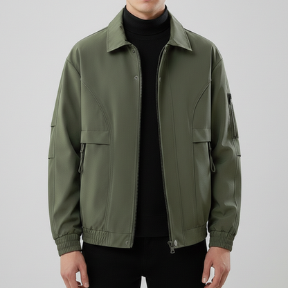 Herren Feldjacke Rip Stop Jacke Snap Button Verschluss Modern 1