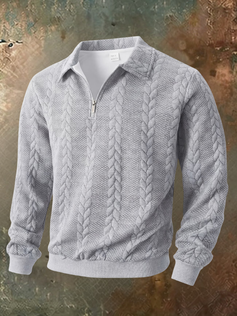 Zopfstrick Pullover Herren | Half-Zip & Warm 5