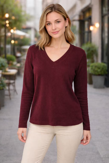 Strickpullover Damen | Vintage V-Ausschnitt & Wärmend 9