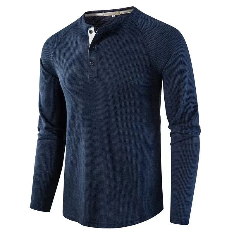 Herren Langarmhemd Knopfleiste Regular Fit Freizeithemd 8