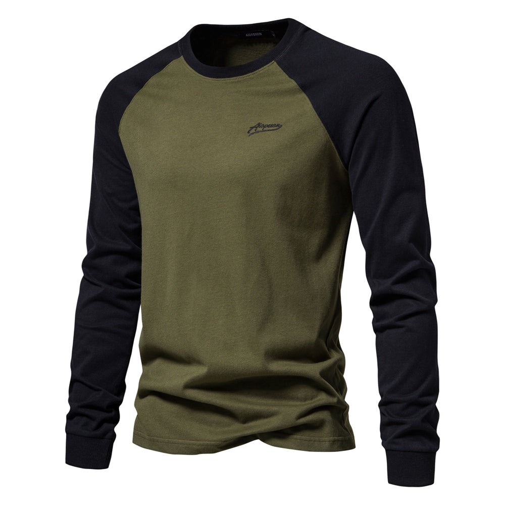 Langarmshirt Herren | Soft-Touch & Patchwork-Design 1