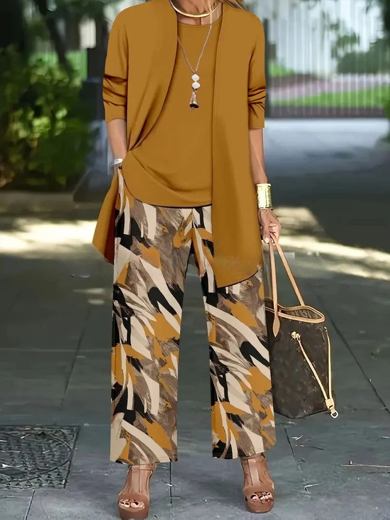 Cardigan Set Damen | 3-teilig mit Weste und Hose 31