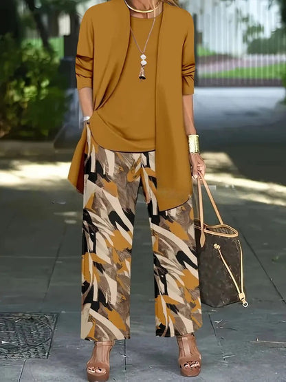 Cardigan Set Damen | 3-teilig mit Weste und Hose 31