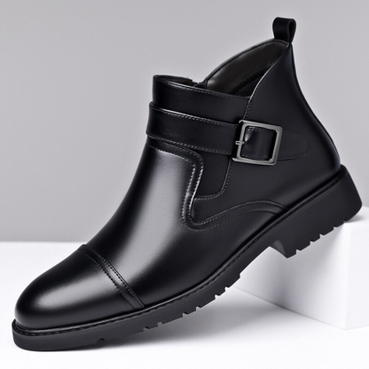 Damen Schnallenstiefeletten Ankle Boots Cap-Toe Design 6