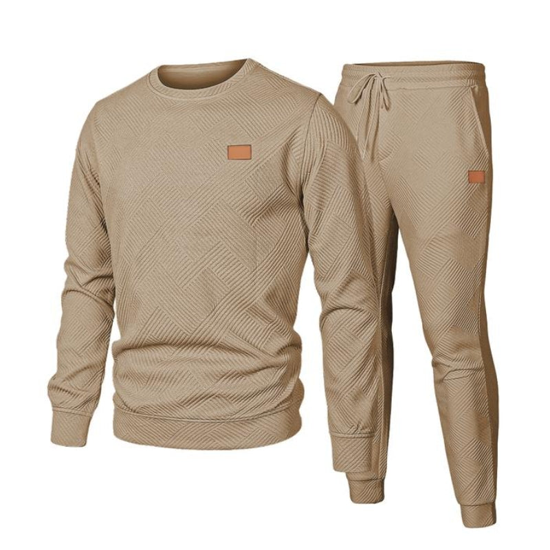 Jogginganzug Herren Set 2-teilig | Strukturiertes Jacquard-Design 4