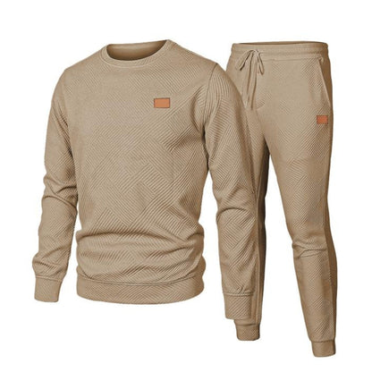 Jogginganzug Herren Set 2-teilig | Strukturiertes Jacquard-Design 4