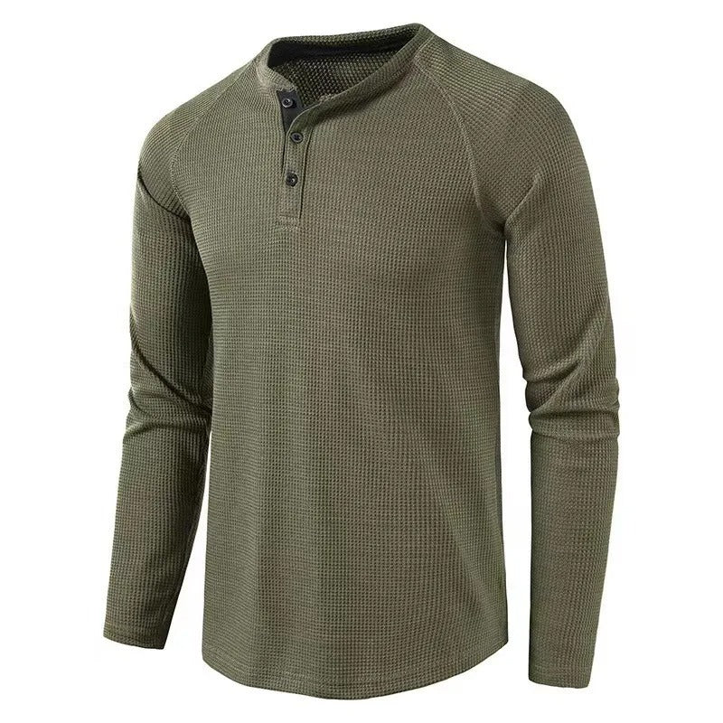 Herren Langarmhemd Knopfleiste Regular Fit Freizeithemd 1