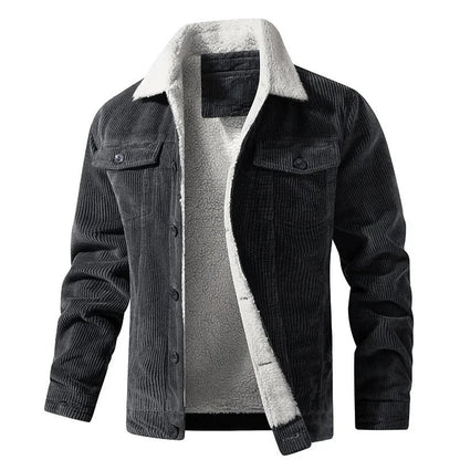 Herren Bomberjacke Sherpa-Futter Windschutz Kragen Taschen 5