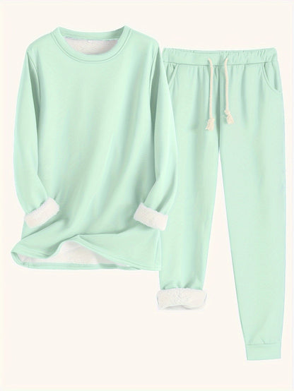 Gerdlotte | Damen Hausanzug Set Relaxed Fit - Blue - Image 10