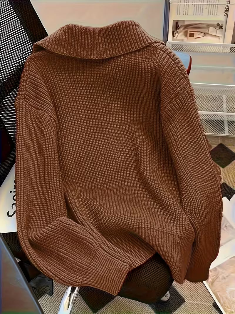 Strickpullover Damen | Mit Großen Knöpfen 9