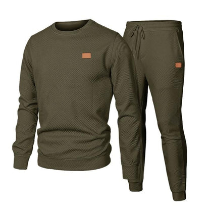Jogginganzug Herren Set 2-teilig | Strukturiertes Jacquard-Design 6