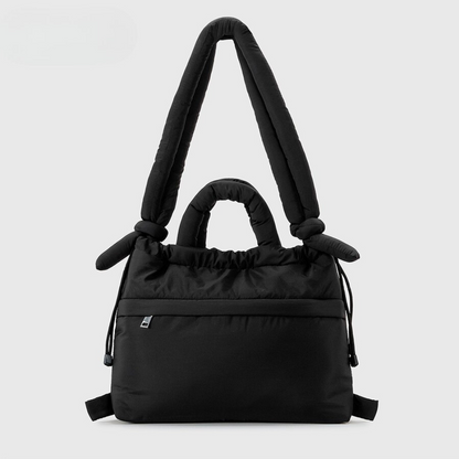 Damen Plüschtasche 2in1 Handtasche Rucksack Gepolstert 7