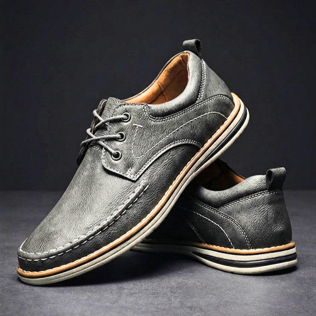 Herren Oxford Schuhe Klassisch Gepolstert Schnürschuhe 7