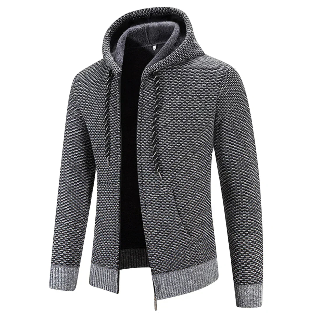 Strickjacke Herren | Wärmendes Innenfutter & Kapuze