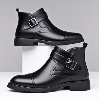 Damen Schnallenstiefeletten Ankle Boots Cap-Toe Design 7