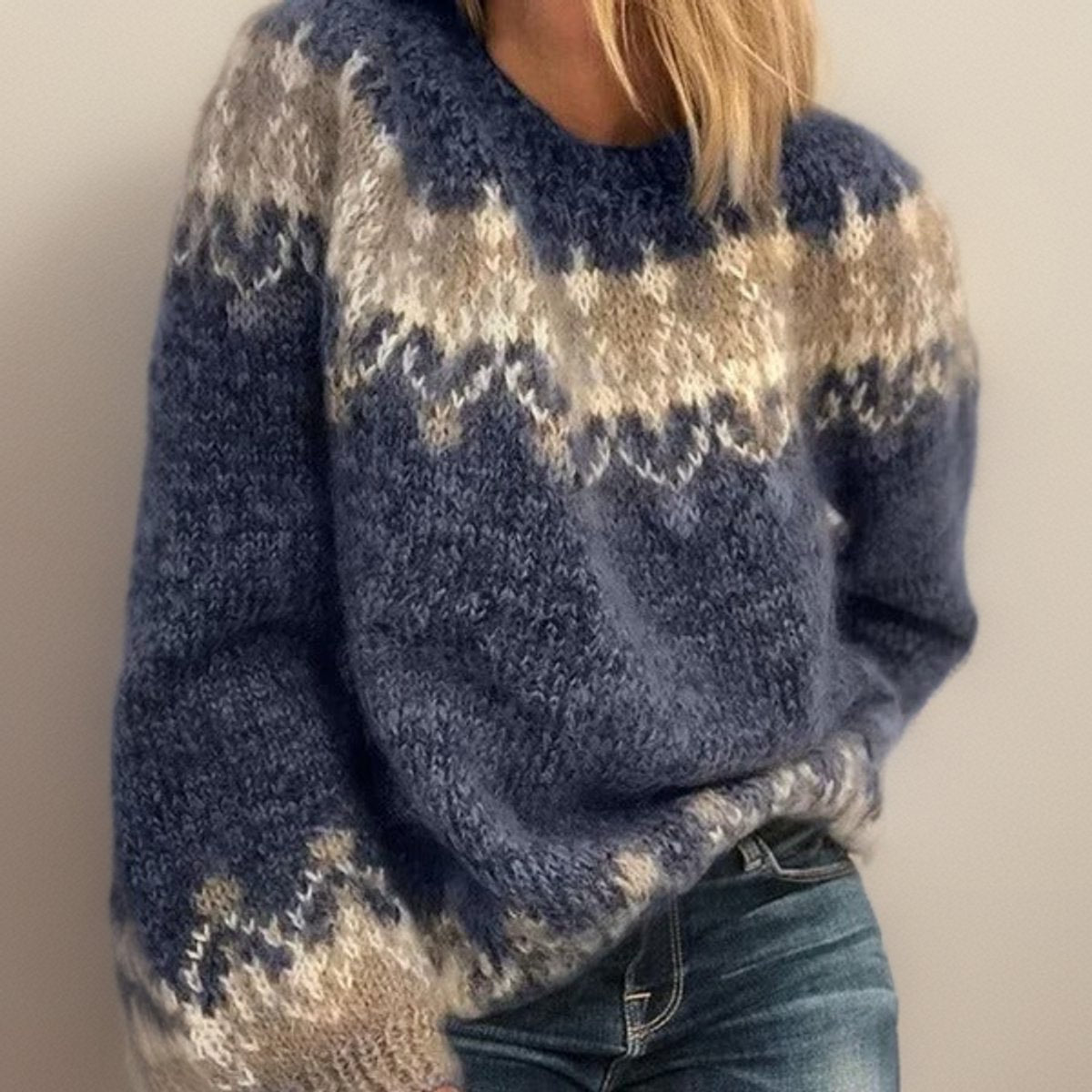 Strickpullover Damen Norweger-Muster | Weich & Warm 2
