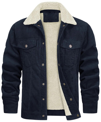 Herren Bomberjacke Sherpa-Futter Windschutz Kragen Taschen 6