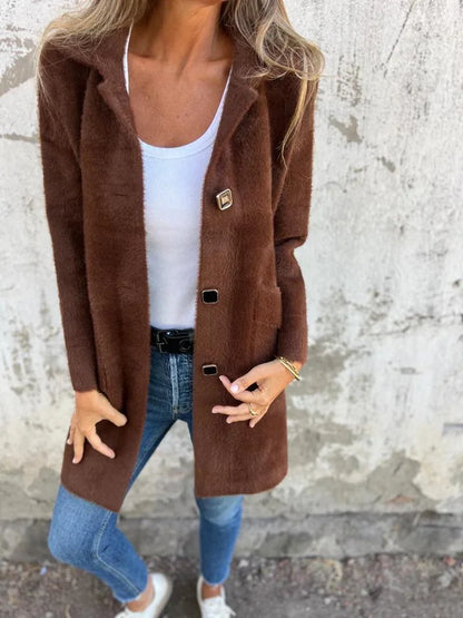 Mantel Damen | Dick & Warm mit Revers 1