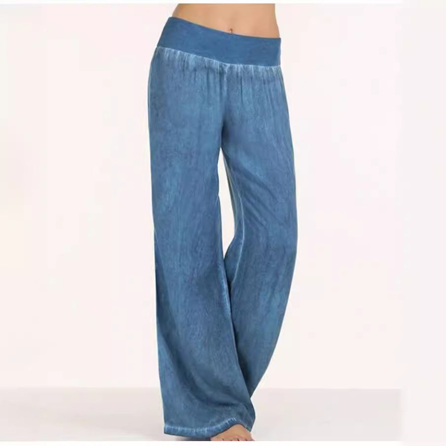 Weitbein Hose Damen | Elastischer Bund & Hoher Tragekomfort 3