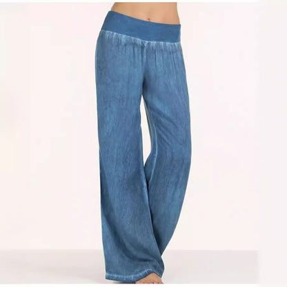Weitbein Hose Damen | Elastischer Bund & Hoher Tragekomfort 3
