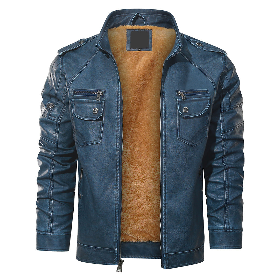 Herren Bikerjacke Wasserdicht Kratzfest Regular Fit Jacke 1