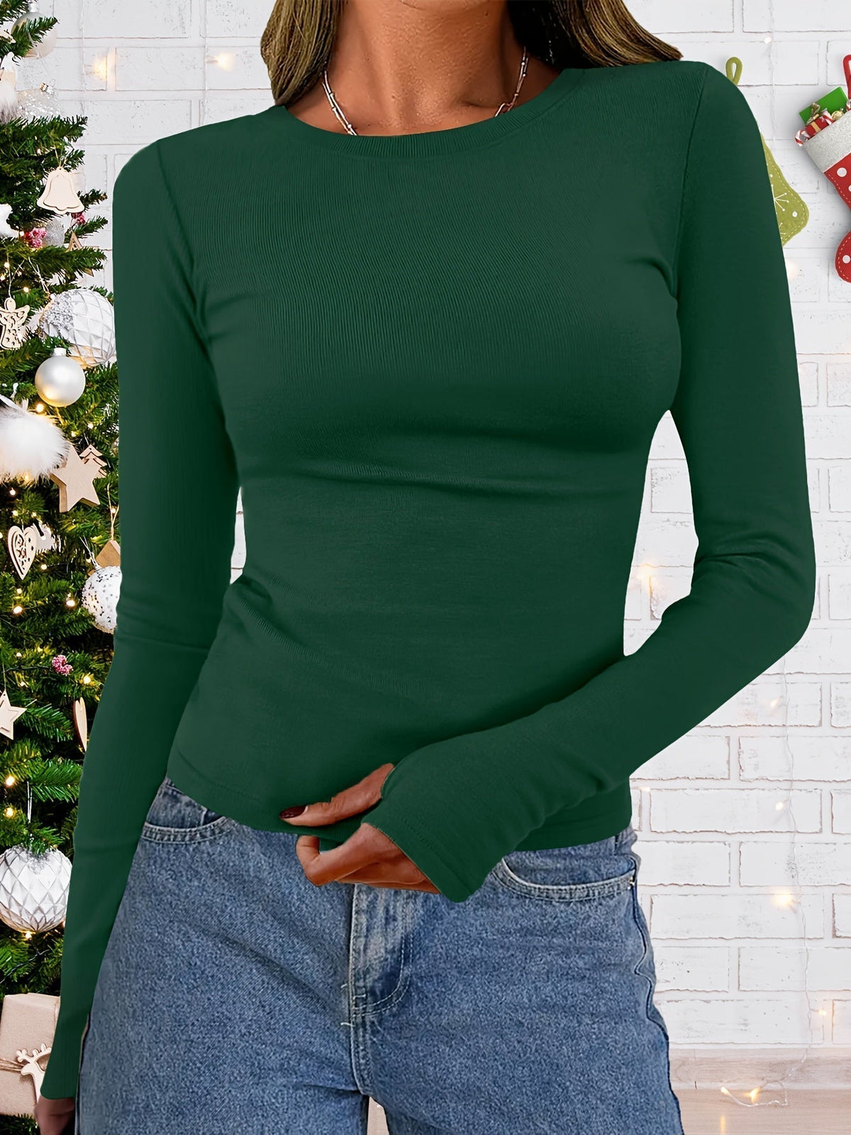 Langarmshirt Damen | Elastisch & Figurbetont