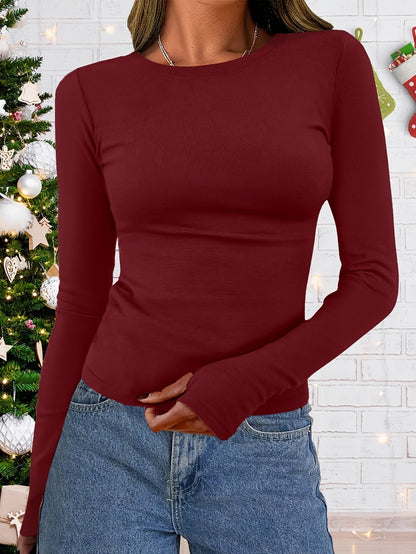 Langarmshirt Damen | Elastisch & Figurbetont
