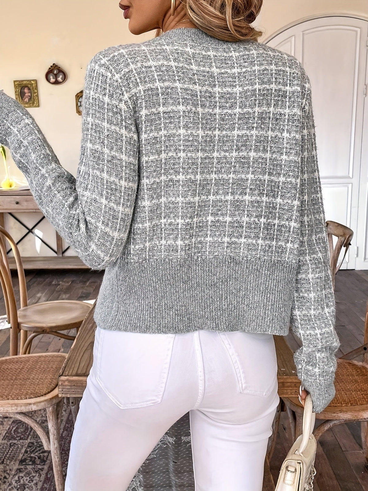 Strickjacke Damen | Eleganter Kurzer Schnitt 9
