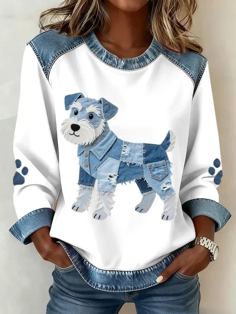 Sweatshirt Damen | Mit Dackel-Print & Lockerer Passform 2