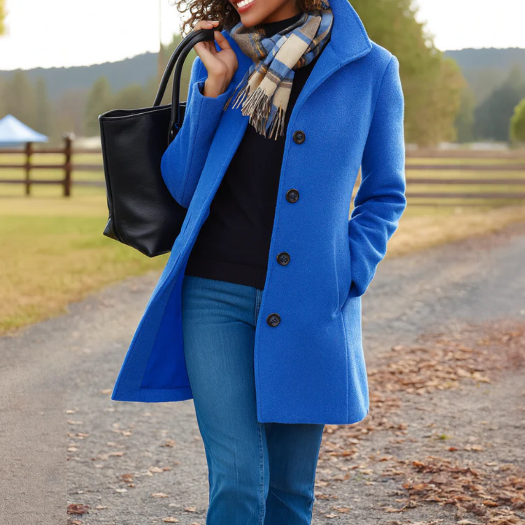 Wintermantel Damen | Klassischer Schnitt mit Knopfleiste 8
