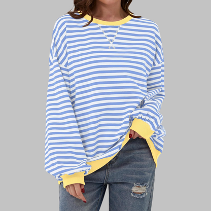 Sweatshirt Damen Gestreift | Weich & Bequem 3