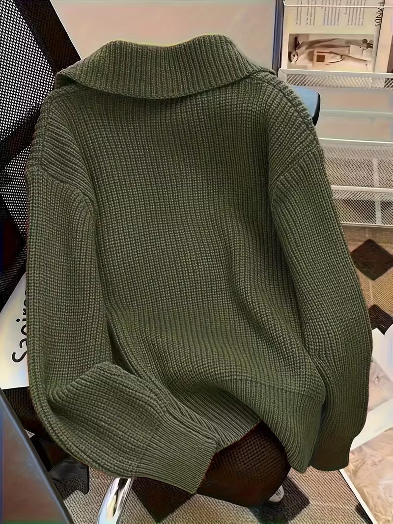 Strickpullover Damen | Mit Großen Knöpfen 8