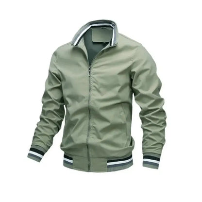 Herren Windbreaker Wasserdicht Bomberjacke Frontreißverschluss 6