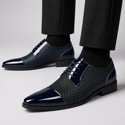 Herren Oxford Schnürschuhe Elegante Spitze Businessschuhe 5