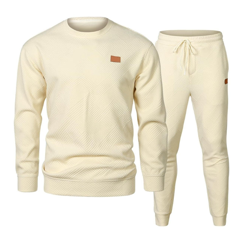 Jogginganzug Herren Set 2-teilig | Strukturiertes Jacquard-Design 8
