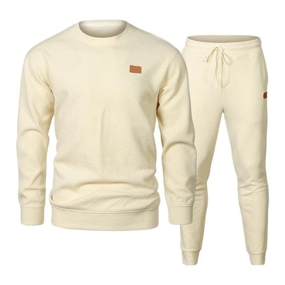 Jogginganzug Herren Set 2-teilig | Strukturiertes Jacquard-Design 8