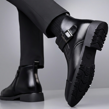 Damen Schnallenstiefeletten Ankle Boots Cap-Toe Design 9