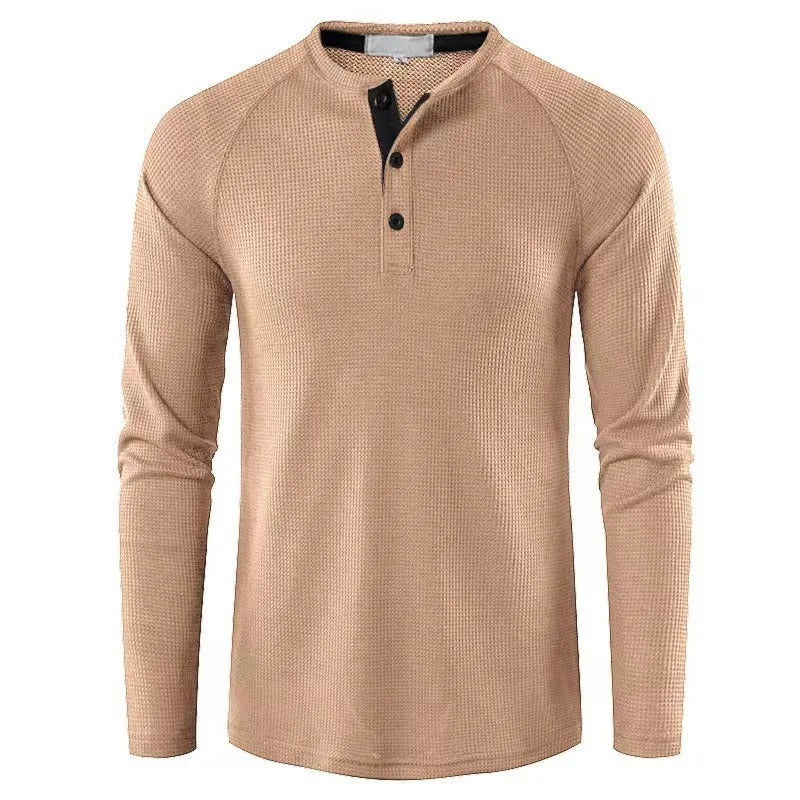 Herren Langarmhemd Knopfleiste Regular Fit Freizeithemd 7