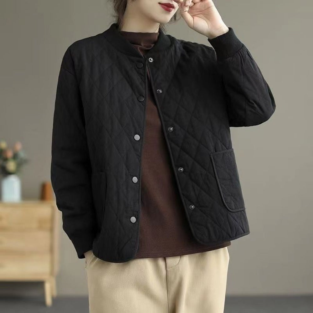 Steppjacke Damen | Knopfleiste & Taschen 7